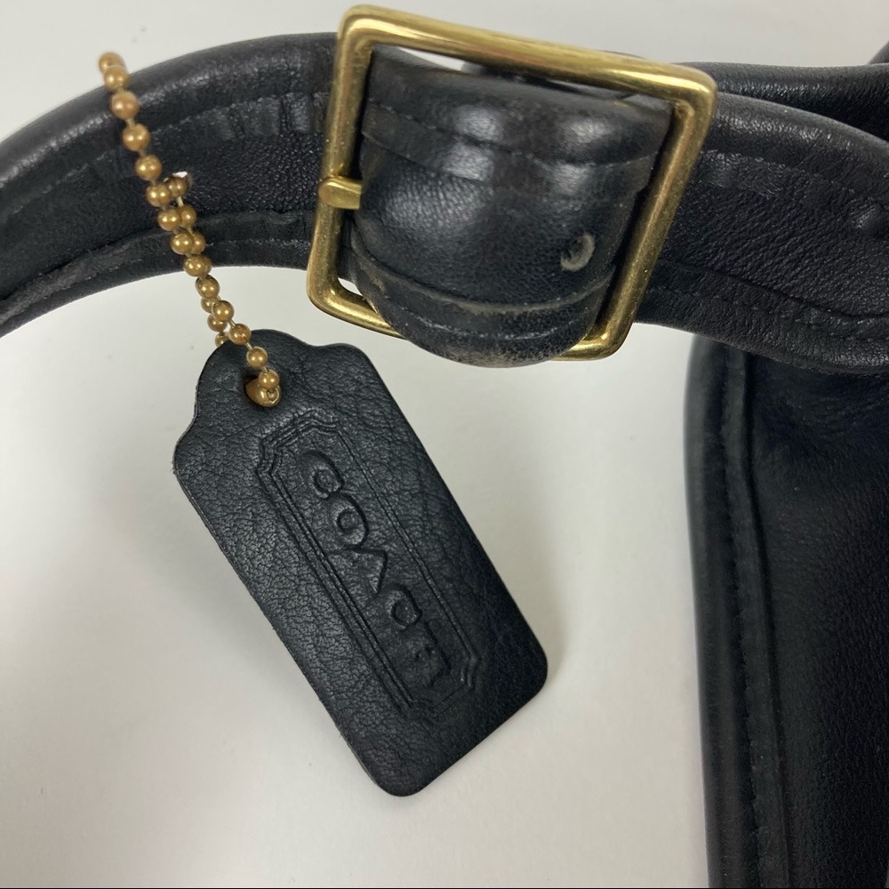 Coach Black Leather Messenger Bag with Gold Hardware - Picture 6 of 9